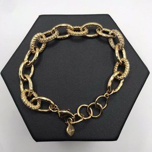 Stella & Dot Chain Bracelet Gold tone & Crystals